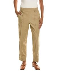 Vince - Mid Rise Pleat Front Pull-On Linen-Blend Pant - Lyst
