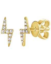 Sabrina Designs - 14K 0.11 Ct. Tw. Diamond Lightning Bolt Studs - Lyst
