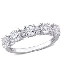Rina Limor - Silver 1.62 Ct. Tw. White Topaz Half-eternity Ring - Lyst