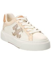 Tory Burch - Color Block Platform Leather Sneaker - Lyst