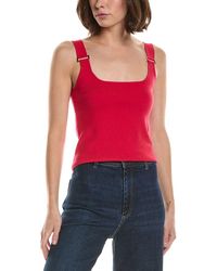 Tahari - Double Square Neck Rib Tank - Lyst
