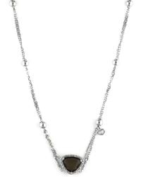 Gemstones - 1.51 Ct. Tw. Diamond & Smoky Quartz Necklace - Lyst