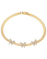 Gabi Rielle - Love Is Declared 14k Over Silver Crystal Herringbone Butterfly Bracelet - Lyst