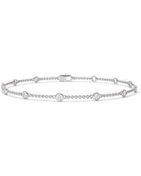 Lab Grown Diamonds - 14K 3.00 Ct. Tw. Lab-Grown Diamond Station Bracelet - Lyst