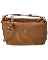 Prada - Chérie Re-Nylon & Leather Mini Bag - Lyst