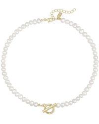 Electric Picks - 14K Plated 6Mm Pearl Vacation Mode Necklace - Lyst
