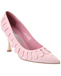 Manolo Blahnik - Tamak 90 Suede Pump - Lyst