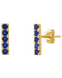 MaxColor - 14K 0.30 Ct. Tw. Lab-Grown Created Sapphire Stud Earrings - Lyst
