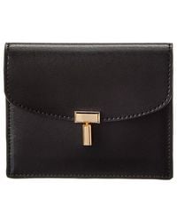 TOTEME - T Lock Fold-Over Small Leather Card Case - Lyst