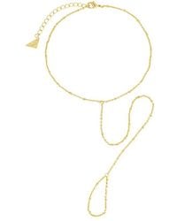 Sterling Forever - 14K Plated Serena Simple Chain Toe Anklet - Lyst