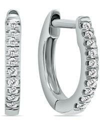 Diamond Select Cuts - 14K 0.75 0.75 Ct. Tw. Diamond Hoop Earrings - Lyst
