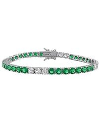 Rina Limor - 12.16 Ct. Tw. Lab-Grown Emerald, Sapphire Tennis Bracelet - Lyst