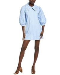 English Factory - Pintuck & Ruffle Detail Shirtdress - Lyst