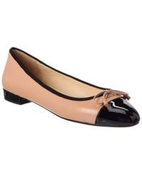 Prada - Leather Ballerina Flat - Lyst