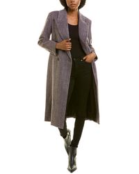 Avec Les Filles Double-breasted Twill Wool-blend Coat - Black