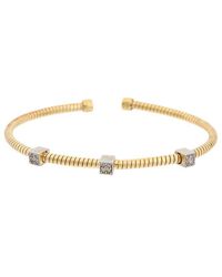 Meshmerise - 18K Over 0.08 Ct. Tw. Diamond Bangle Bracelet - Lyst