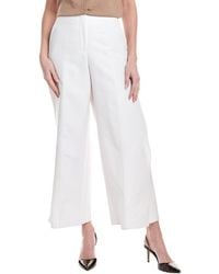 Lafayette 148 New York - Franklin Wide Leg Ankle Linen & Silk-Blend Pant - Lyst