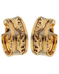 Cartier - 18K Two-Tone Panthere Hoops (Authentic Pre-Owned) - Lyst