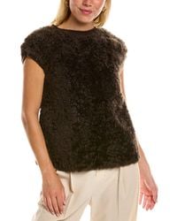Brunello Cucinelli - Silk-lined Shearling Top - Lyst