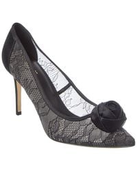 L'Agence - Fosette Lace & Satin Sandal - Lyst