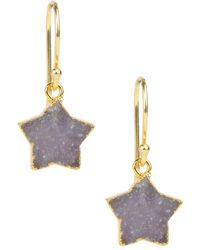 Saachi - 14K Druzy Star Dangle Earrings - Lyst