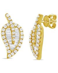 Sabrina Designs - 14k 0.46 Ct. Tw. Diamond Leaf Studs - Lyst