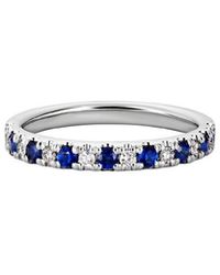 Diamond Select Cuts - 14K Diamond .13 Ct. & .39 Ct. Sapphire Ring - Lyst