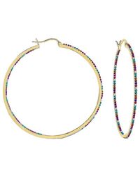 Rachel Glauber - Plated Hoop Earrings - Lyst