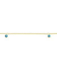 HAWLEY ST - 14K Evil Eye Anklet - Lyst