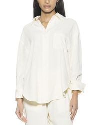 Alexia Admor - Amber Linen-Blend Shirt - Lyst