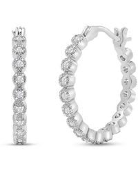 Jaclyn Smith - Platinum Plated 0.25 Ct. Tw. Lab-Grown Moissanite Earrings - Lyst