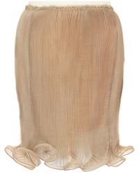 Givenchy - Pleated Mini Skirt W Ruffled Bot - Lyst