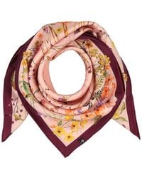 V. Fraas - Cottage Floral Square Silk Scarf - Lyst