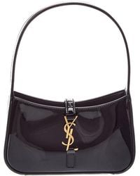 Saint Laurent - Le 5 A 7 Mini Patent Hobo Bag - Lyst