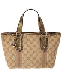 Gucci - Canvas Small Jolicoeur Tote (Authentic Pre-Loved) - Lyst