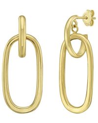 Italian Gold - 14K Door Knocker Hoop Earrings - Lyst