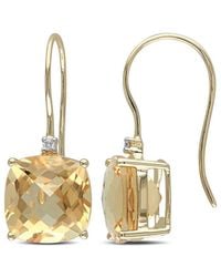Rina Limor - 10k 8.02 Ct. Tw. Diamond & Citrine Earrings - Lyst