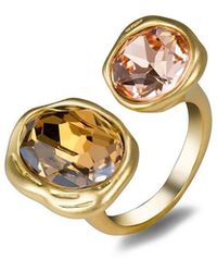 Liv Oliver - 18K Plated 14.75 Ct. Tw. Citrine, Citrine (Quartz) Sunset Ring - Lyst