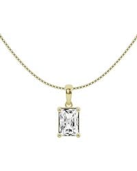 Lab Grown Diamonds - 14K 1.50 Ct. Tw. Lab-Grown Diamond Solitaire Pendant Necklace - Lyst