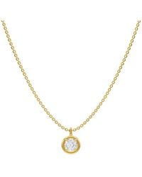 Lab Grown Diamonds - 18K Plated 1.00 Ct. Tw. Lab-Grown Diamond Necklace - Lyst