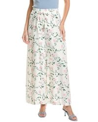 Vince Camuto - Wide Leg Garden Party Linen-Blend Pant - Lyst