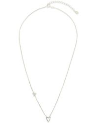 Sterling Forever Silver Heart Necklace - Metallic