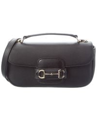 Gucci - Horsebit 1955 Soft Small Top Handle Leather Shoulder Bag - Lyst