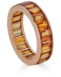 Diana M. Jewels - Fine Jewelry 18K Rose 5.81 Ct. Tw. Sapphire Eternity Ring - Lyst