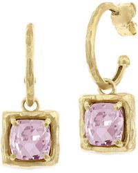 Reiss - 14k 4.00 Ct. Tw. Rose Quartz Charm Earrings - Lyst