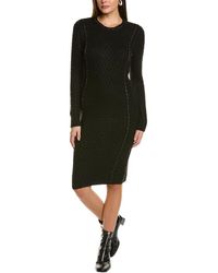 Donna Karan - Cable Knit Sweaterdress - Lyst