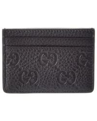 Gucci - Gg Emblem Leather Card Case - Lyst