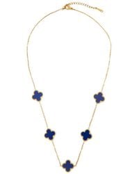 Saachi - Multi Clover Charm Necklace - Lyst