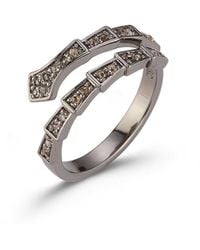 Banji Jewelry - Silver 0.45 Ct. Tw. Diamond Snake Ring - Lyst