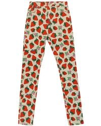 Gucci - Strawberry Skinny Leg Pant - Lyst